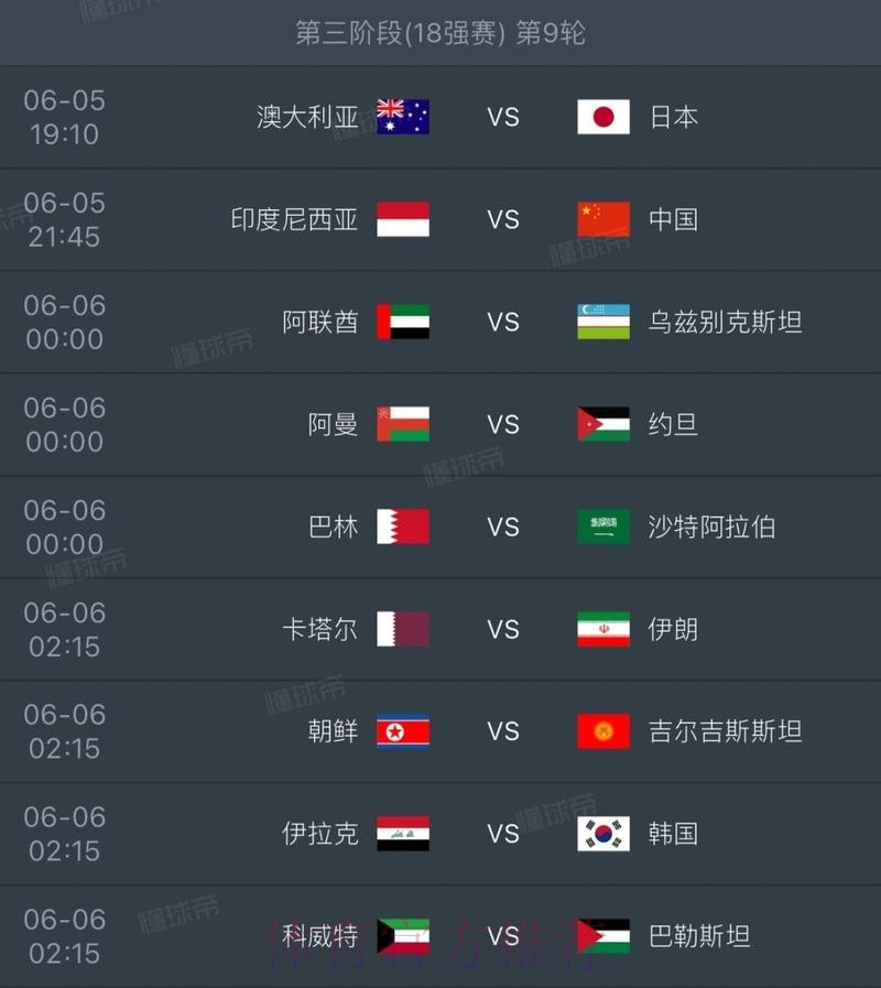 世界杯每日赛程更新 世界杯每日赛程更新